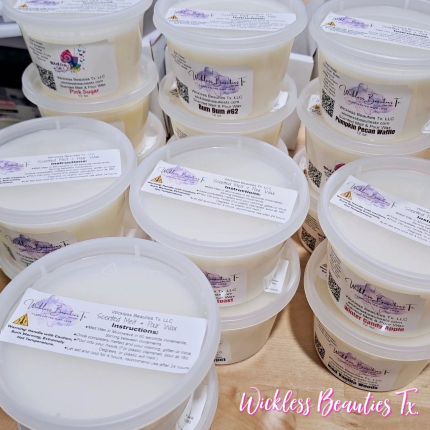 Watermint and Clementine Scented Melt & Pour Wax 12 oz.