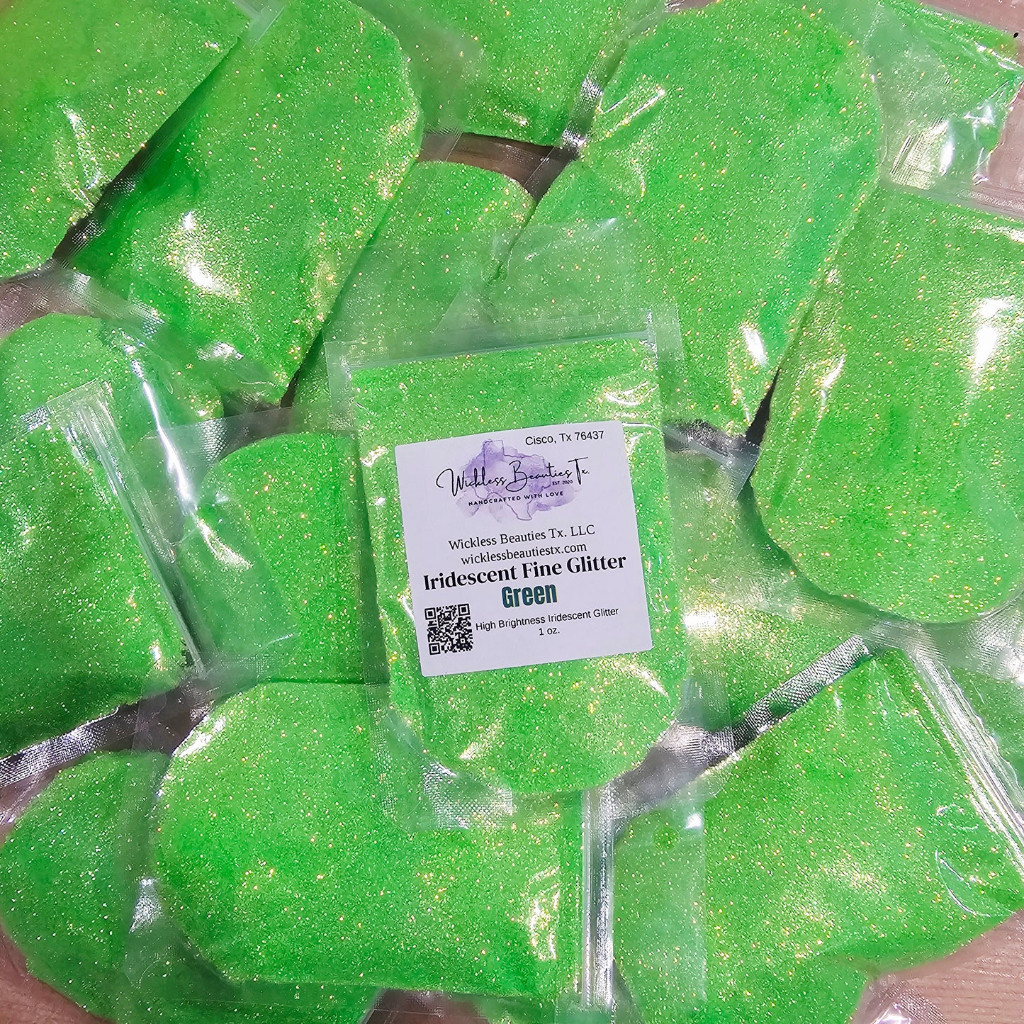 Green Iridescent Fine Glitter 1 oz.