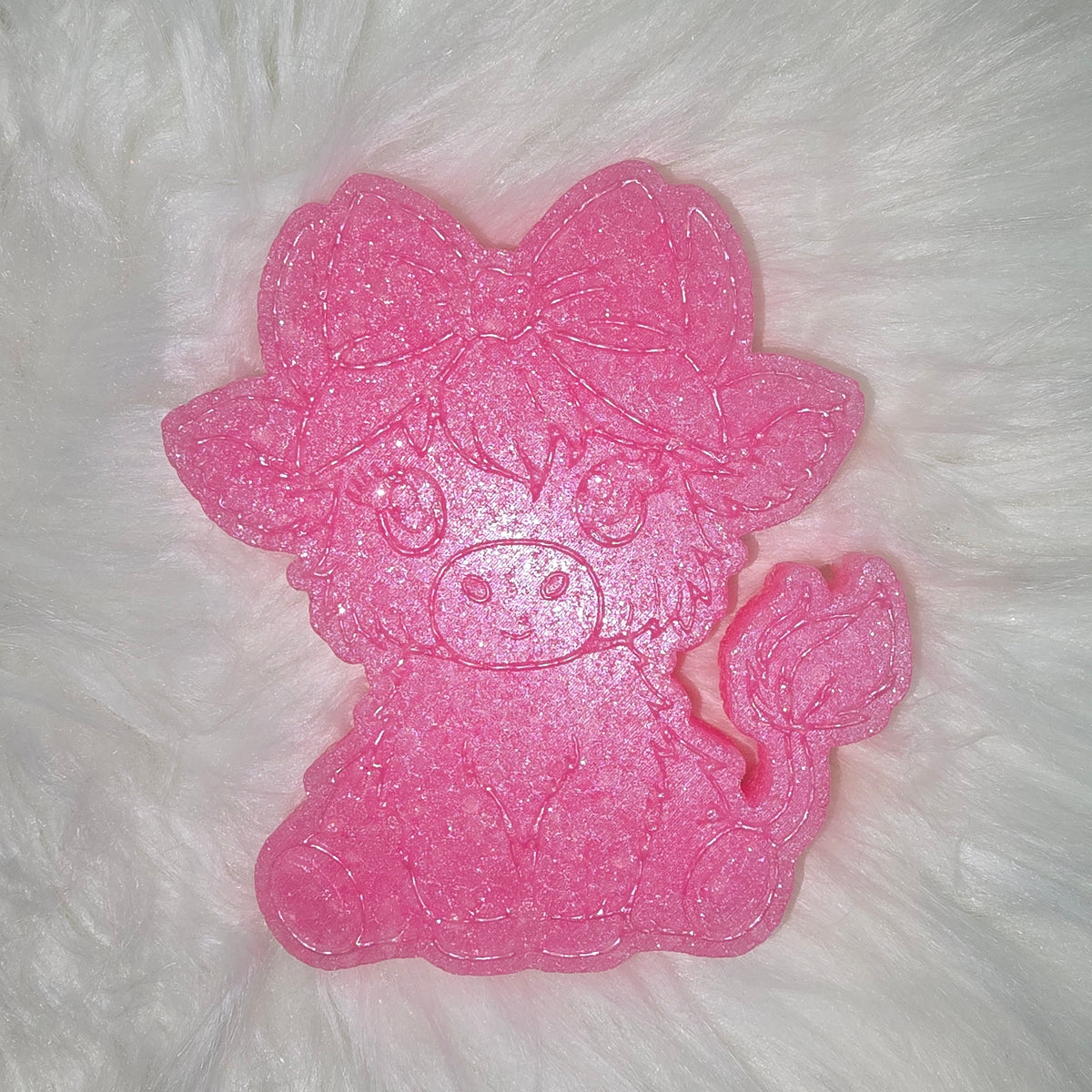 RTS - Highland Cow w/Bow - Undecorated Car Freshie