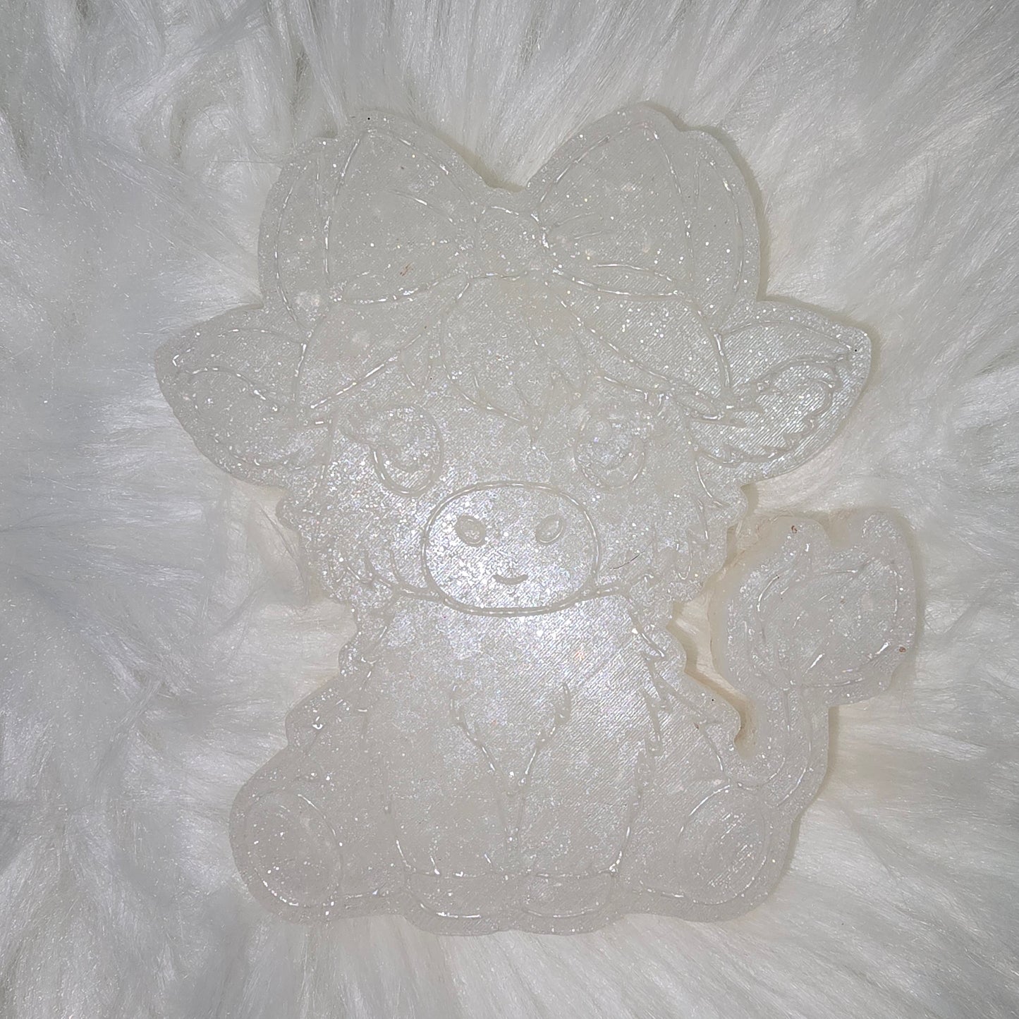 RTS - Highland Cow w/Bow - Undecorated Car Freshie
