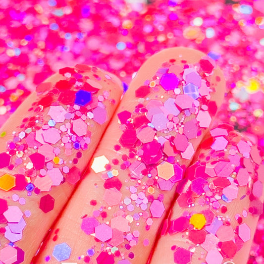 Magenta Holographic Chunky Glitter 1 oz.
