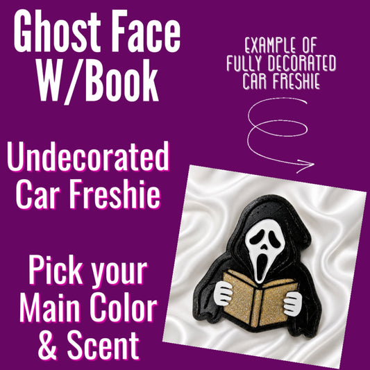 Ghost Face w/Book - Undecorated Car Freshie