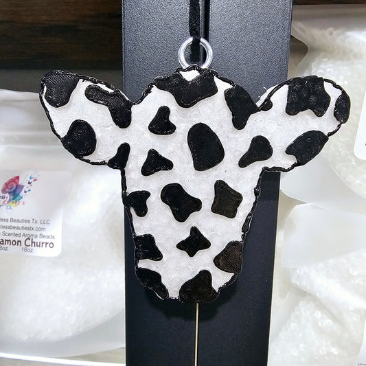 Cow Print Head Car Freshie
