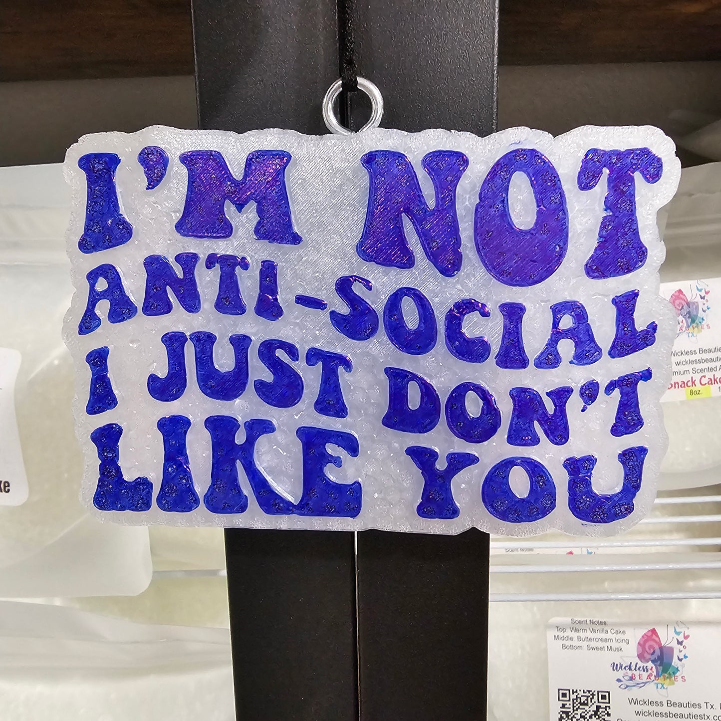 I'm not Anti-Social Car Freshie