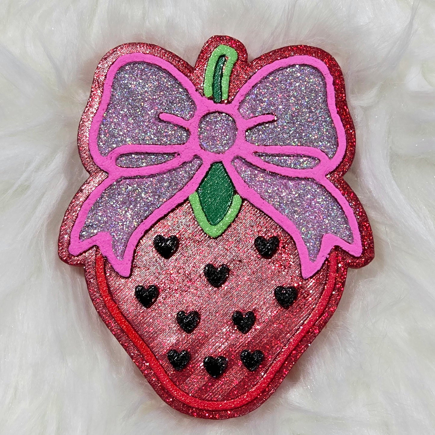 Heart Strawberry/with Bow Car Freshie