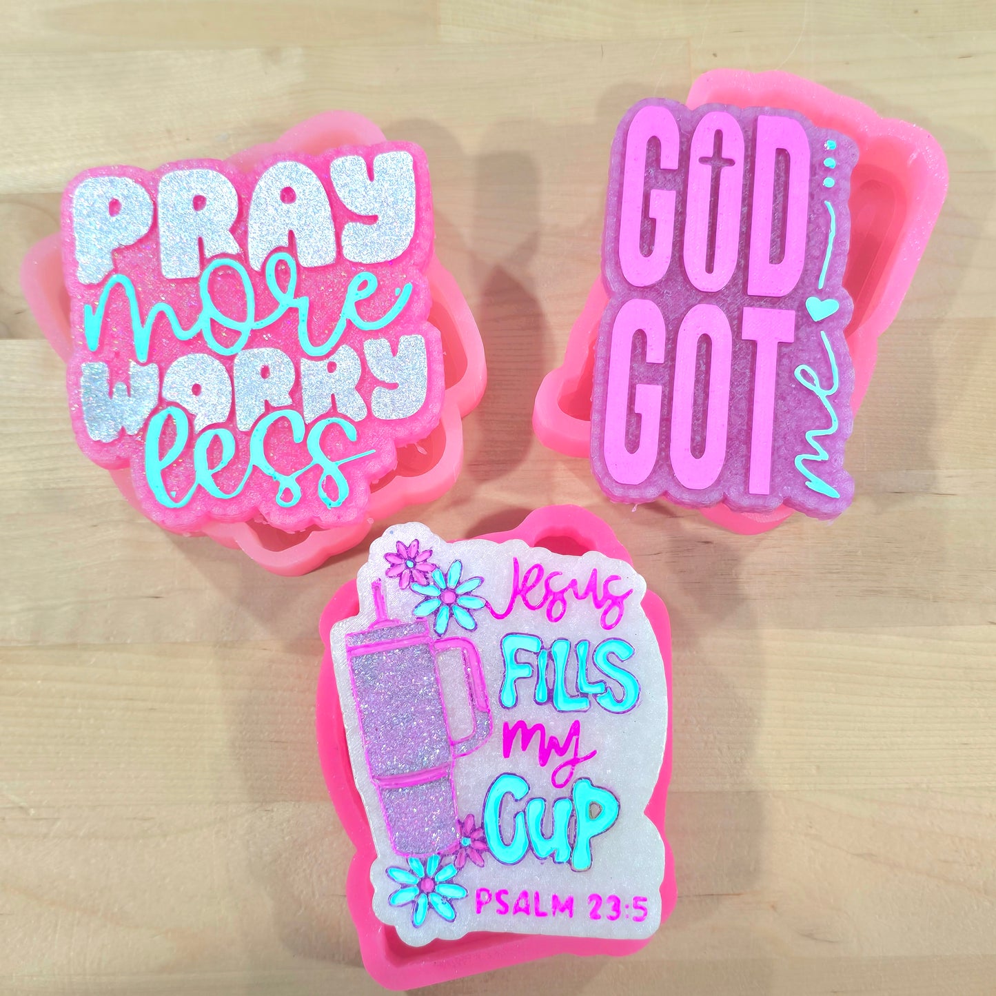 Pray More Worry Less - Car Freshie