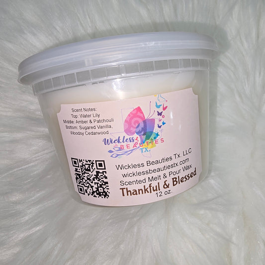 Thankful & Blessed - Scented Melt & Pour Wax 12 oz.