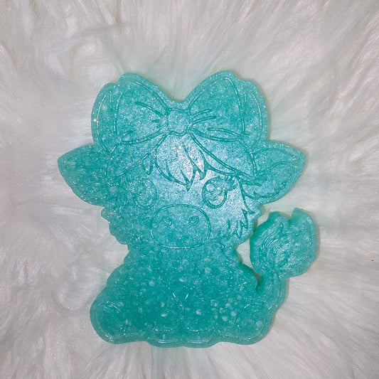 RTS - Highland Cow w/Bow - Undecorated Car Freshie