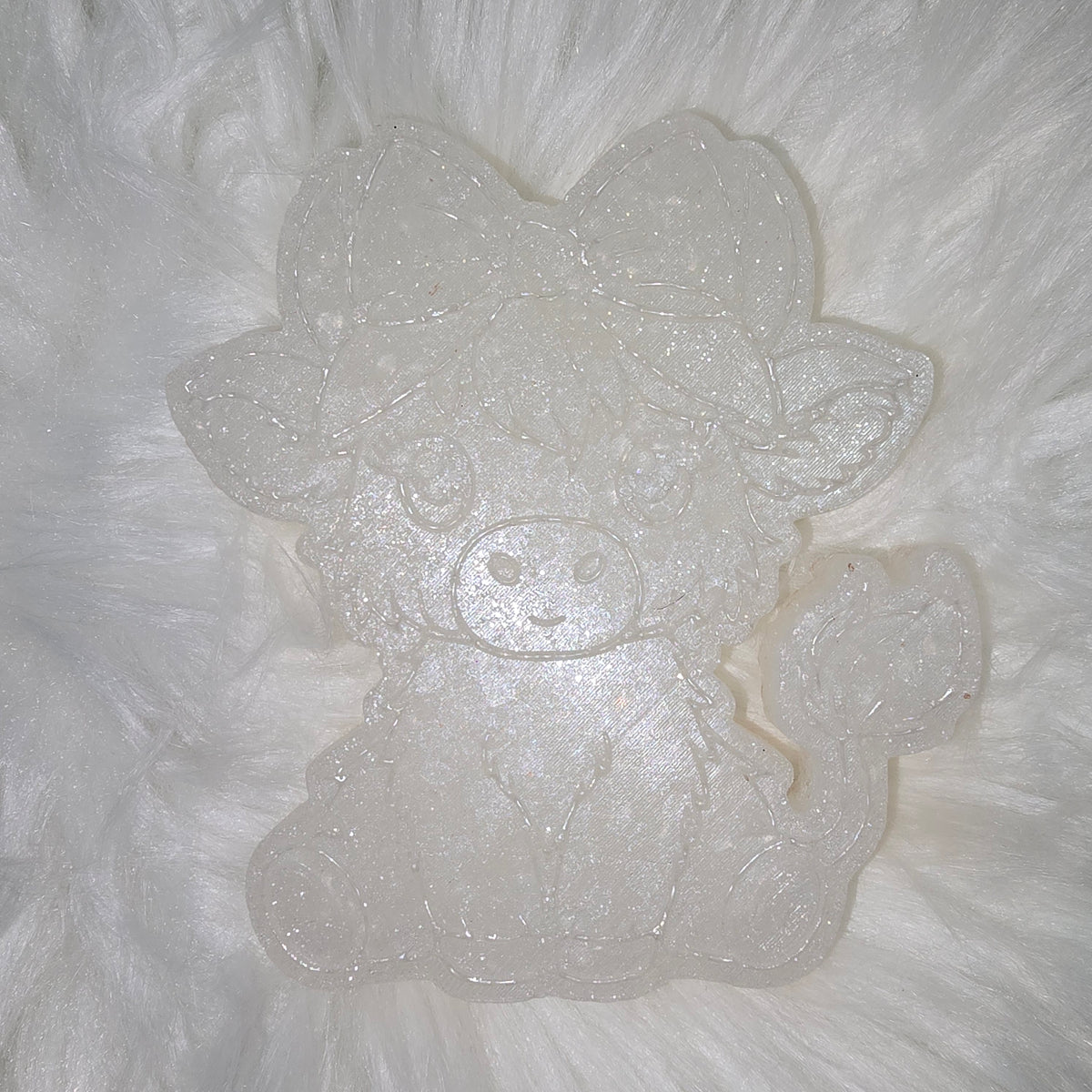 RTS - Highland Cow w/Bow - Undecorated Car Freshie