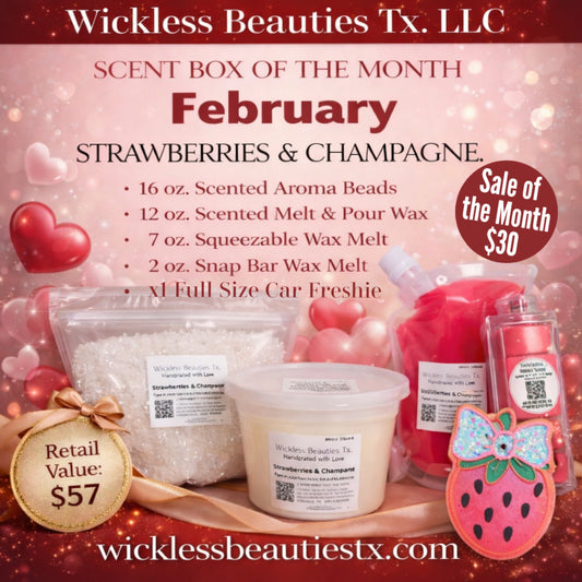 February Scent Box $30/ Strawberries & Champagne