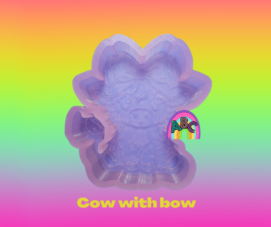 Highland Cow w/Bow - Undecorated Car Freshie