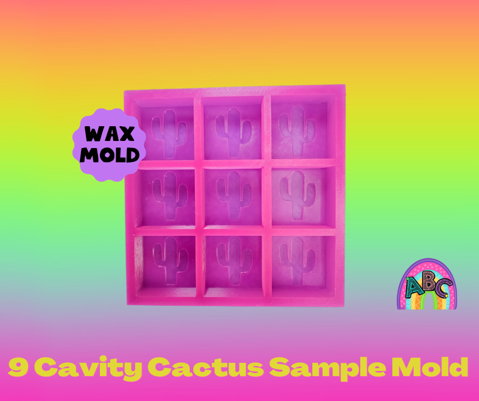9 cavity Cactus square wax sample Mold
