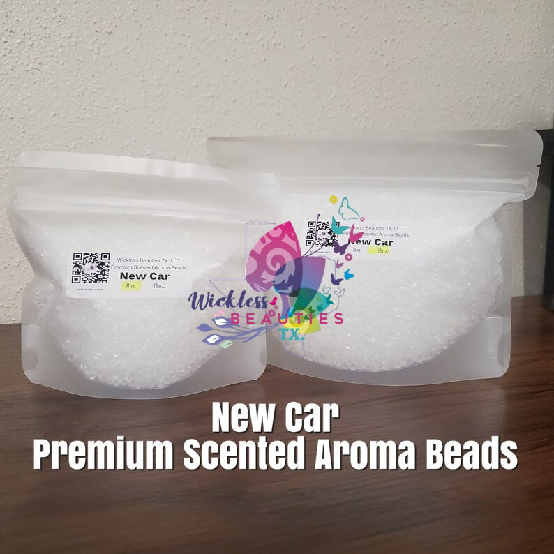 New Car/Leather Scented Aroma Beads – Wickless Beauties Tx. LLC